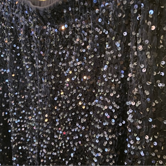 SHEIN Blue Wide Leg Sparkly Pants - Picture 2 of 7